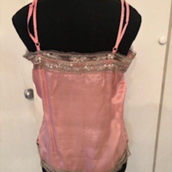 Pink satin embellished cami - Picture 2 of 7